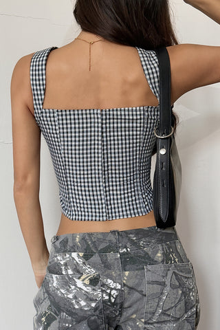 Lace-Up Corset Tank Top