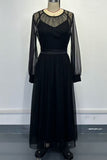 Sheer Sleeve Casual Maxi Dress