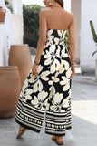 Strapless Floral Jumpsuit