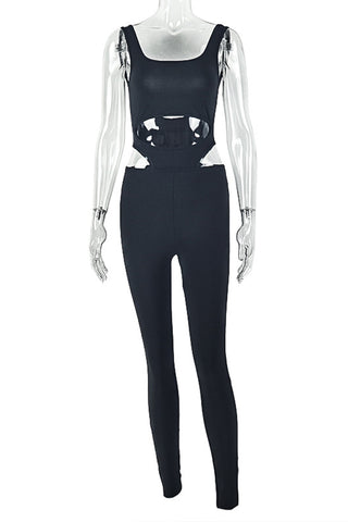 Cutout Sleeveless Jumpsuit