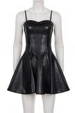 Strap Detail Flared Dress