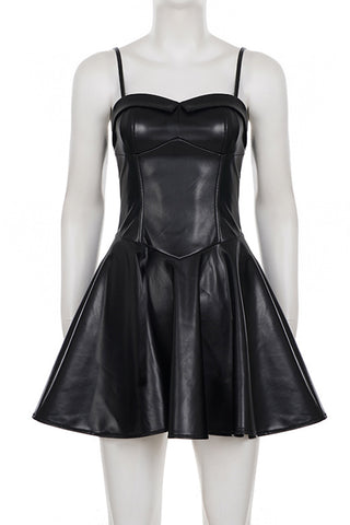 Strap Detail Flared Dress