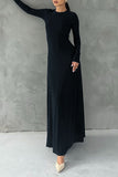 Elegant Long Sleeve Maxi Dress