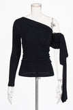 Asymmetrical One-Shoulder Blouse