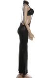 Cutout Halter Evening Dress