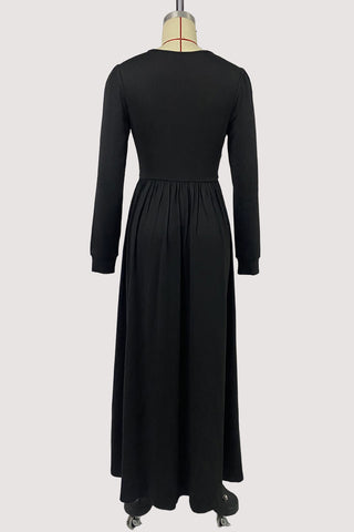 Elegant V-Neck Casual Maxi Dress