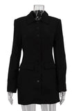 Button-Front Casual Blazer Dress