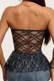 Strapless Lace Bustier Top