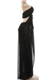 Elegant Cut-Out Evening Gown