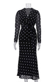 Polka Dot Wrap Skirt Set