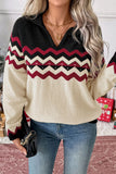 Festive Zigzag Pattern Sweater