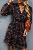 Floral V-Neck Casual Dress