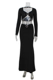 Elegant Ring-Detail Skirt Set