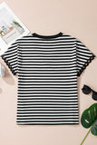 Striped V-Neck T-Shirt