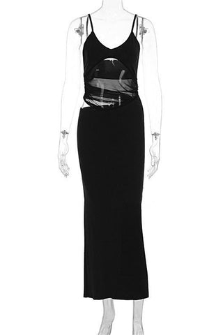 Sleek Cutout Evening Dress