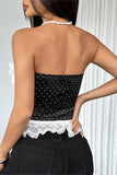 Lace-Trimmed Bustier Tank