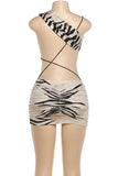 One-Shoulder Ruched Mini Dress