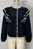 Ruffled Button-Up Blouse