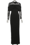 Elegant Lace Long Evening Dress