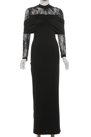 Elegant Lace Long Evening Dress