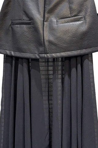 Belted Layered Maxi Skirt
