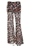 Flared Polka Dot Casual Pants