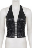 Strappy V-Neck Halter Top