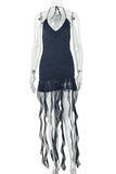 Sheer Layered Casual Dress