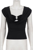 Elegant Ruched Front T-Shirt