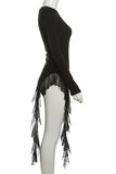 Asymmetrical Hem One-Shoulder Blouse