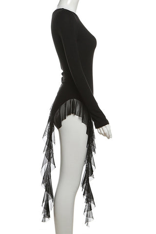 Asymmetrical Hem One-Shoulder Blouse