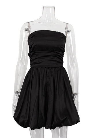 Strapless Bubble Skirt Dress