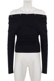 Off-Shoulder Long Sleeve Top