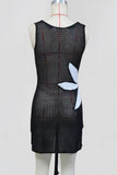 Floral Mesh Casual Beach Dress