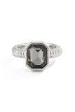 Geometric Stone Statement Ring