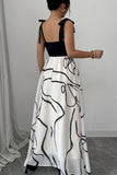 Artistic Tie-Shoulder Casual Dress