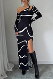 Asymmetrical Cutout Maxi Dress