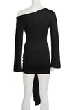 One-Shoulder Casual Mini Dress