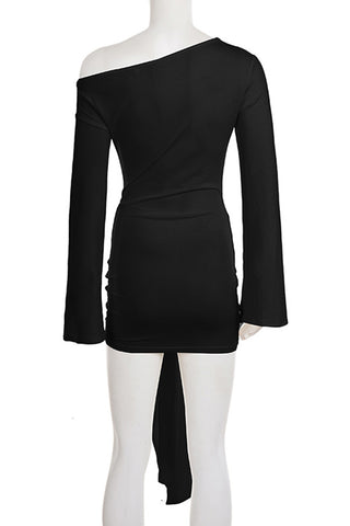 One-Shoulder Casual Mini Dress