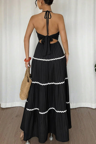 Halter Tiered Maxi Dress
