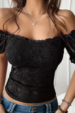 Off-Shoulder Lace Blouse