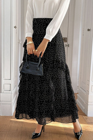 Polka Dot Maxi Skirt