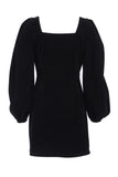 Puff-Sleeve Casual Mini Dress