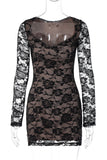 Lace Overlay Night Out Mini Dress