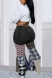 Patchwork Flare Jeans