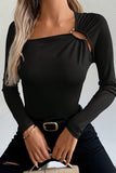 Elegant Asymmetrical Neckline Top