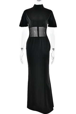 Elegant High-Neck Evening Gown
