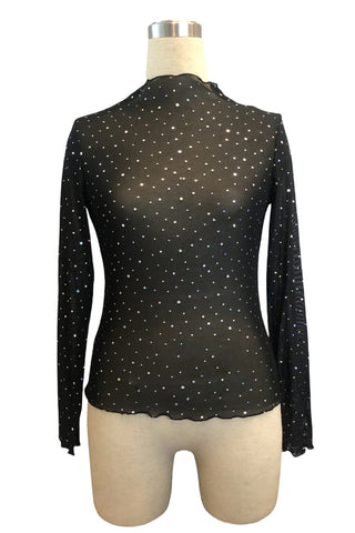 Dazzling Mesh Long Sleeve T-Shirt