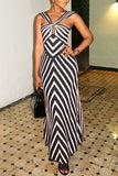 Striped Maxi Casual Dress