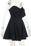Strapless Bow Casual Dress